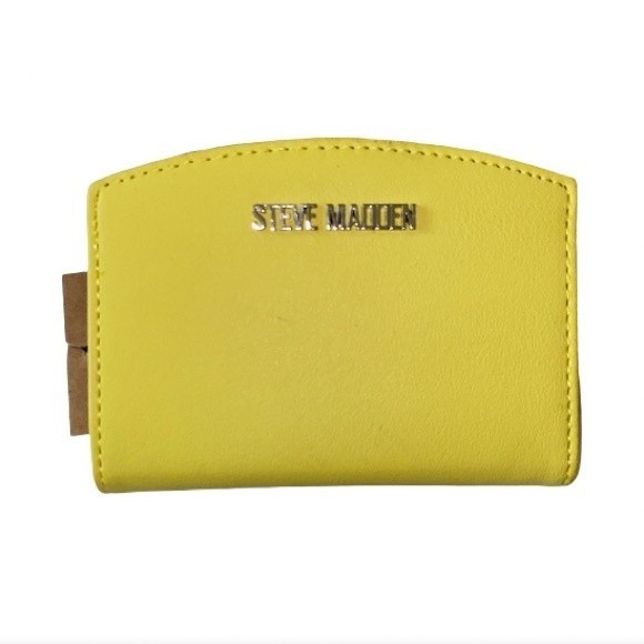 STEVE MADDEN  B Caseyy Walllet Card Holder logo spell gold 4”X 5.5” - Picture 7 of 8